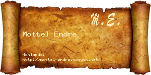 Mottel Endre névjegykártya
